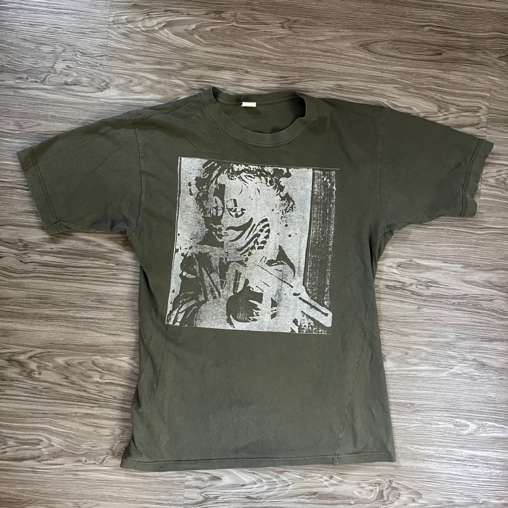 Men's Vintage 1990's Russian Military Size Large Green Euro Arsenal T-Shirt